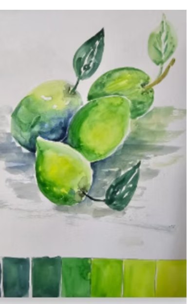 Limões em aquarela